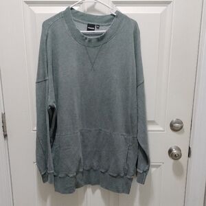 Mono B Men's Crewneck Shirt in Sage With Pockets 3XL